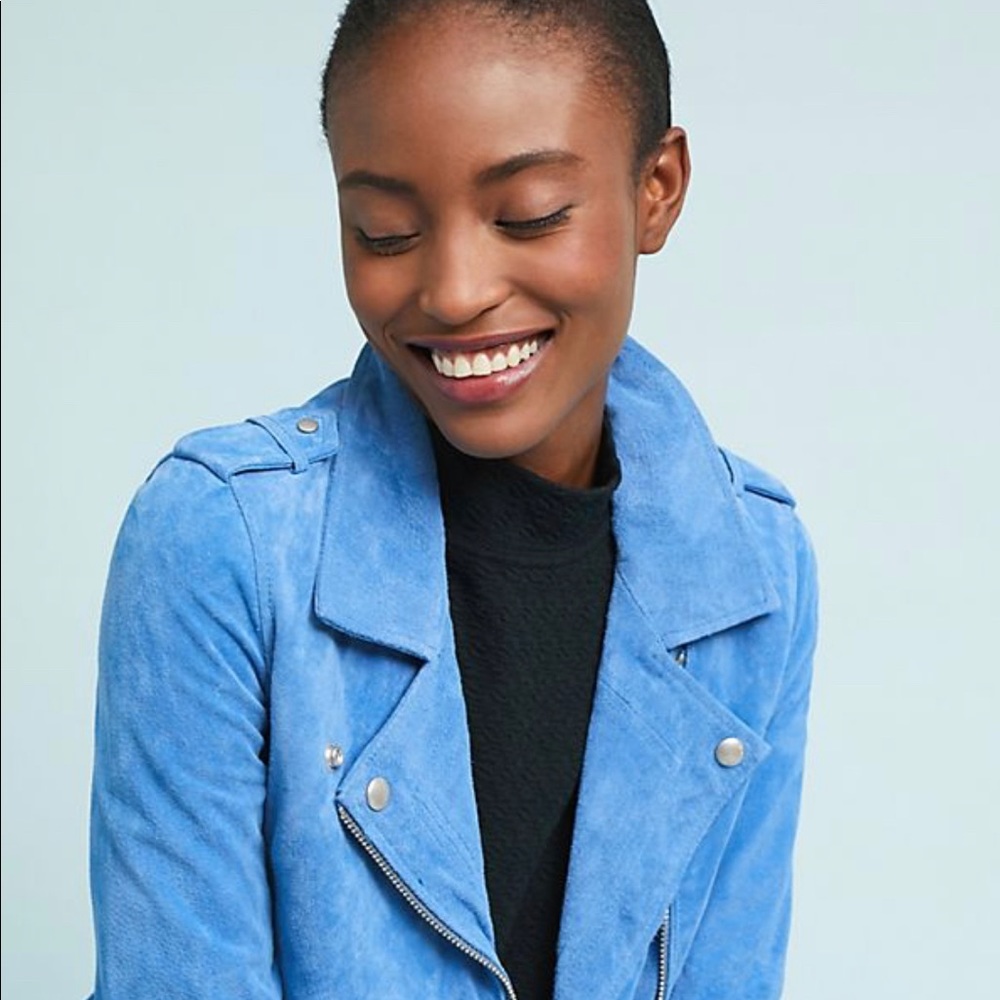 Anthropologie Blanknyc suede leather jacket.